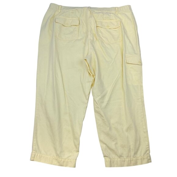 Talbots Womens Supersoft Cargo Pants High Rise Yellow Size 22W - Picture 7 of 10